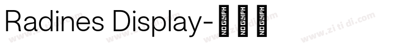 Radines Display字体转换 Radines Display字体转换
